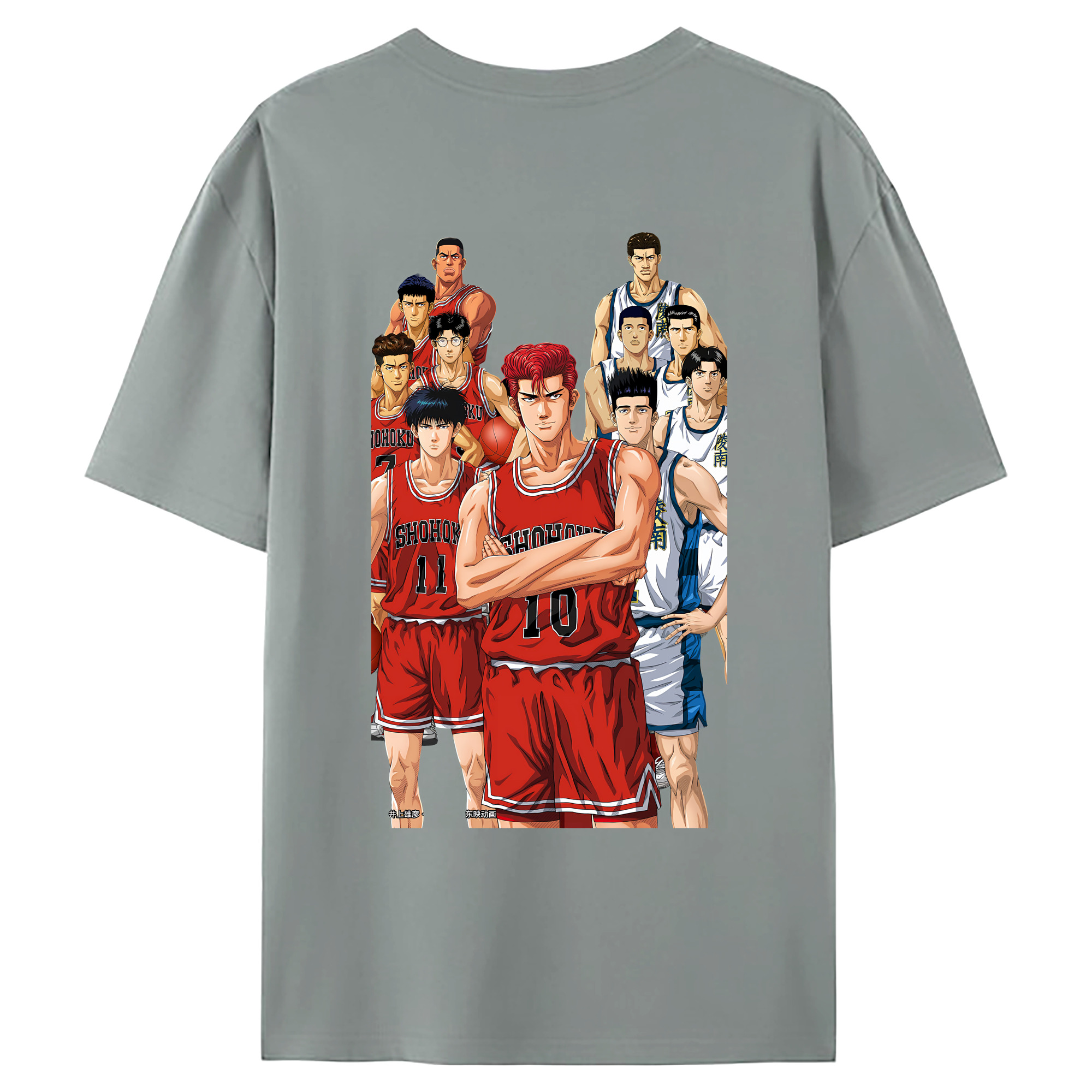 （画像用） SLAM DUNK／スラムダンク 綿100％ メンズ半袖Tシャツ（バックプリント） 通気性
